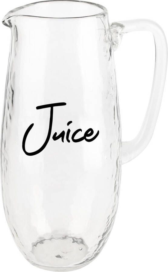 Dekoratief Kan 'Juice' transparant glas 15x15x23cm A238216