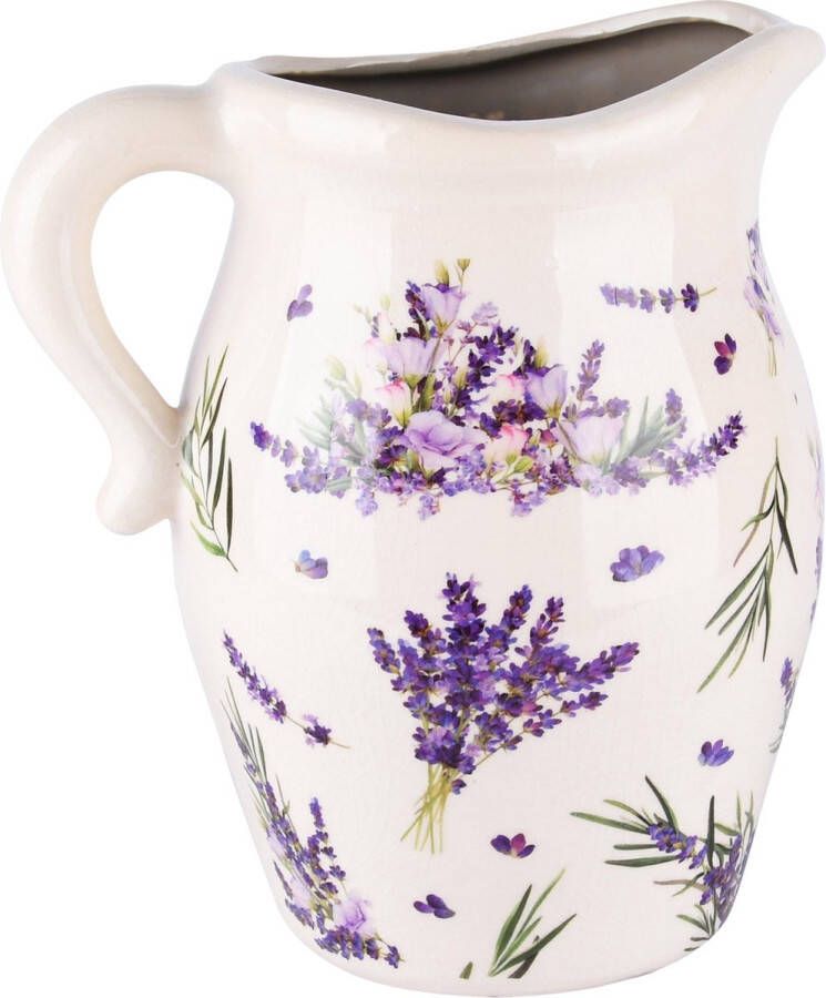 Dekoratief Waterkan 'Lavender Field' keramiek 19x14x21cm A230215