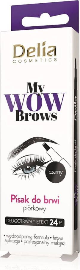 Delia My Wow Brows Potlood Wenkbrauw Pen 1.0 Zwart 1.3g