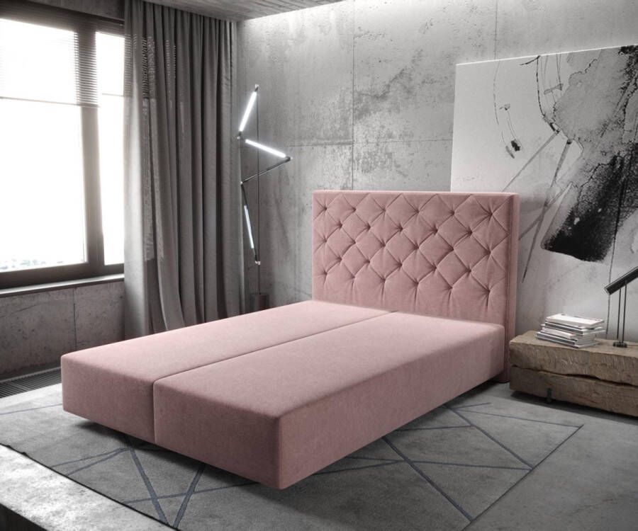 DELIFE Boxspring-frame Dream-Great microvezel Rosé 140x200