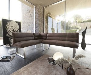 DELIFE Hoekbank Salvo 200x160 cm roestvrij staal vintage bruin variabel