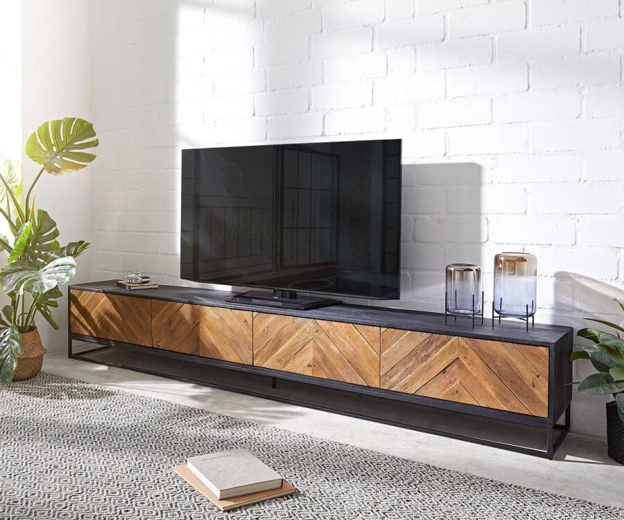 DELIFE Tv-meubel Famke 240 cm mango teak 4 deuren lowboard