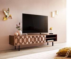 DELIFE Tv-meubel Fevo acacia bruin 160 cm 2 deuren L-pootjes lowboard
