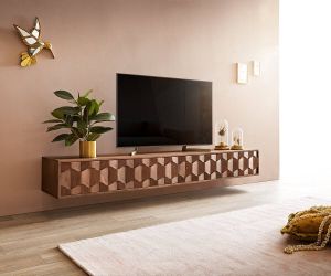 DELIFE Tv-meubel Fevo Acacia Bruin 200 cm 4 deuren zwevend lowboard