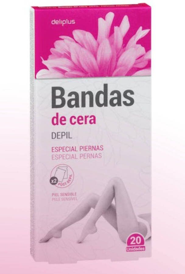 Deliplus Wax Strips 20 stuks voor benen harsstrips ontharen ontharingsstrips waxstrips harsen ontharingswax gevoelige huid