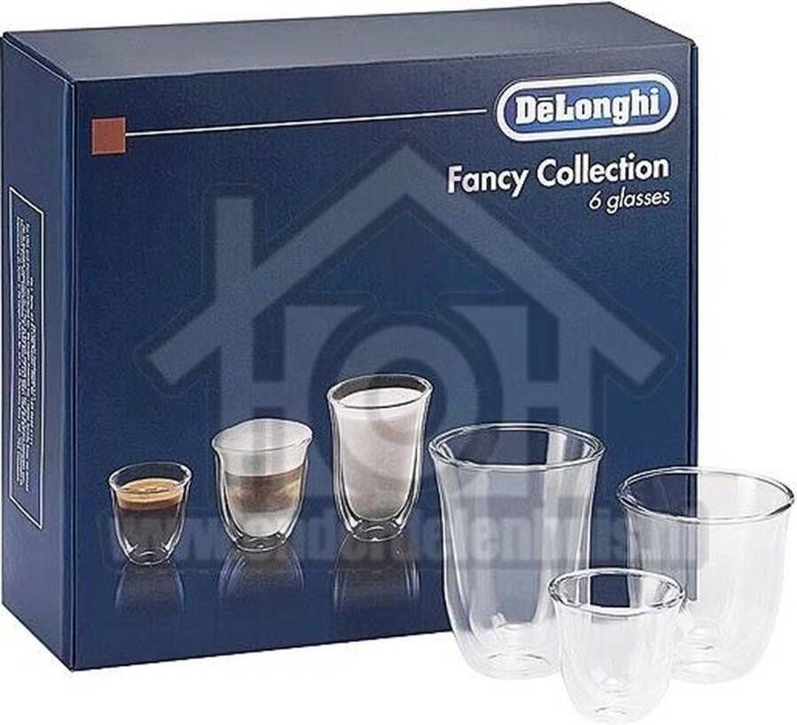 DeLonghi Fancy Collection 6 Glazen SC302 | Koffie Toebehoren | Accessoires&Toebehoren Keukenapparaten toebehoren | 8004399329973