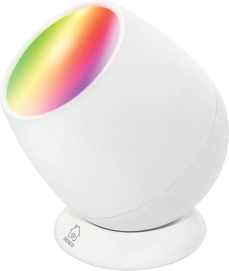 Deltaco Smart Home Slim Wake-up Light RGB verlichting USB-C Wit