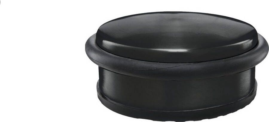 Merkloos Protect-it Deurstopper deurbuffer 1x D100 x H45mm 1 15kg zwart premium zonder montage Deurstoppers