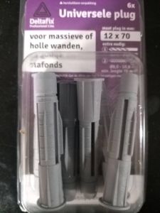Deltafix UNIVERSEELPLUG 12 MM 70 MM 6 ST