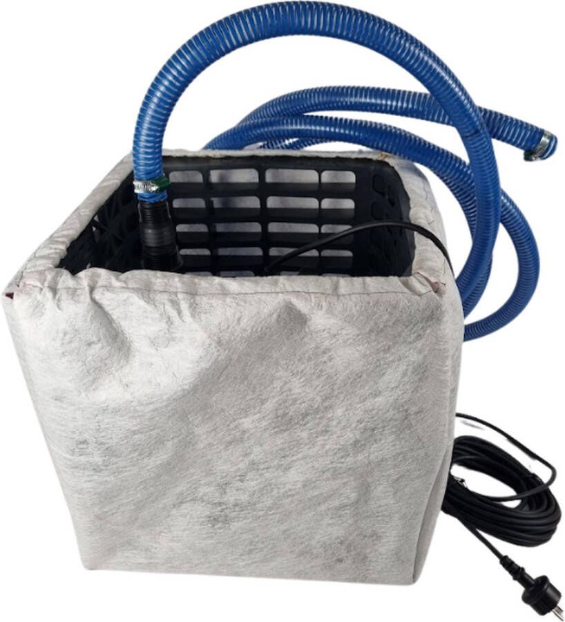 Deltaline Kruipruimte Kelder Wateroverlast Set met ingebouwde Leader Dompelpomp Vertigo 600 12 m3 per uur met ingebouwde vlotter complete set plug & play zuigt geen zand mee vanuit de kruipruimte