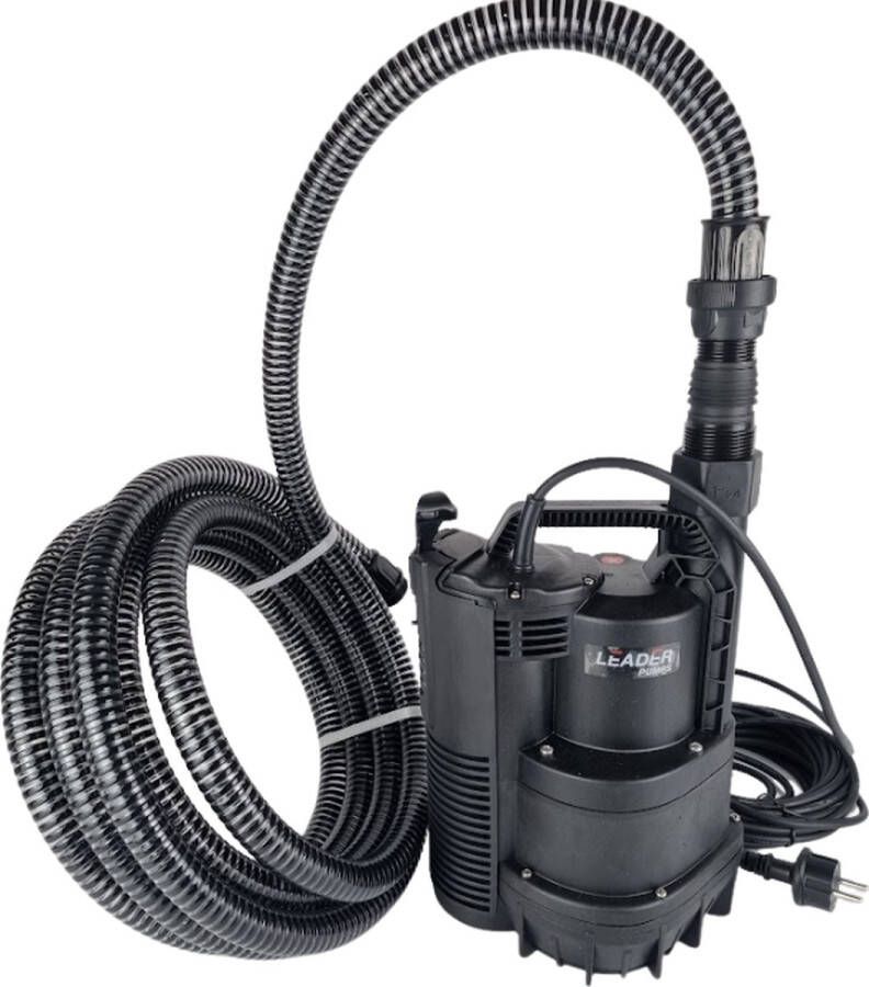 Deltaline Leader Dompelpomp + Slang 7 m Vlakzuig Dompelpomp Waterpomp Met Vlotter 12000l h 800W Startklaar Pakket