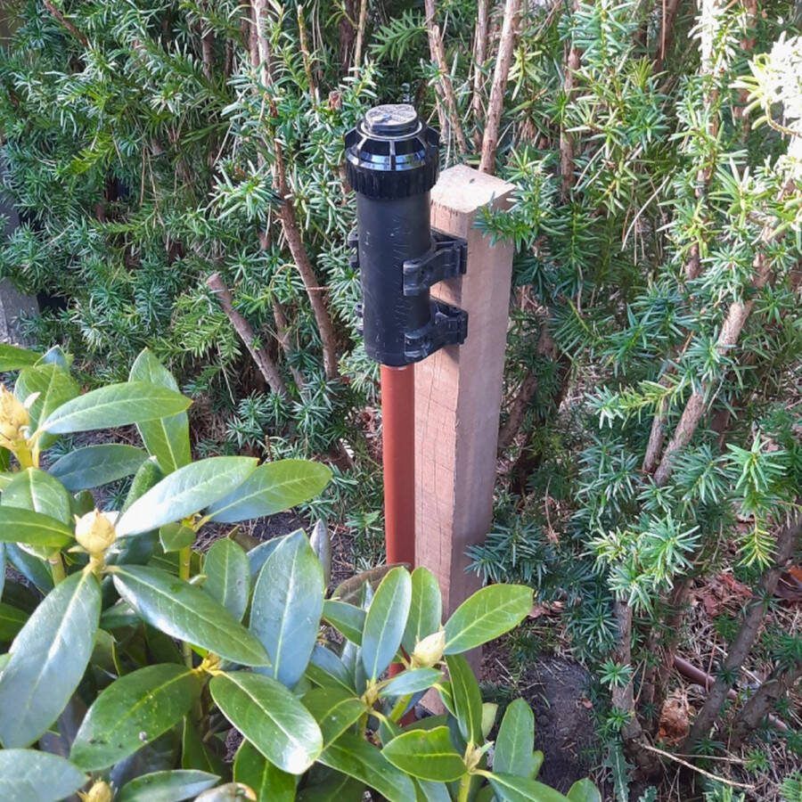 Deltaline Rainbird Border sproeier op hardhouten paal van 1 meter lang met 25 mm pe koppeling complete set plug & play