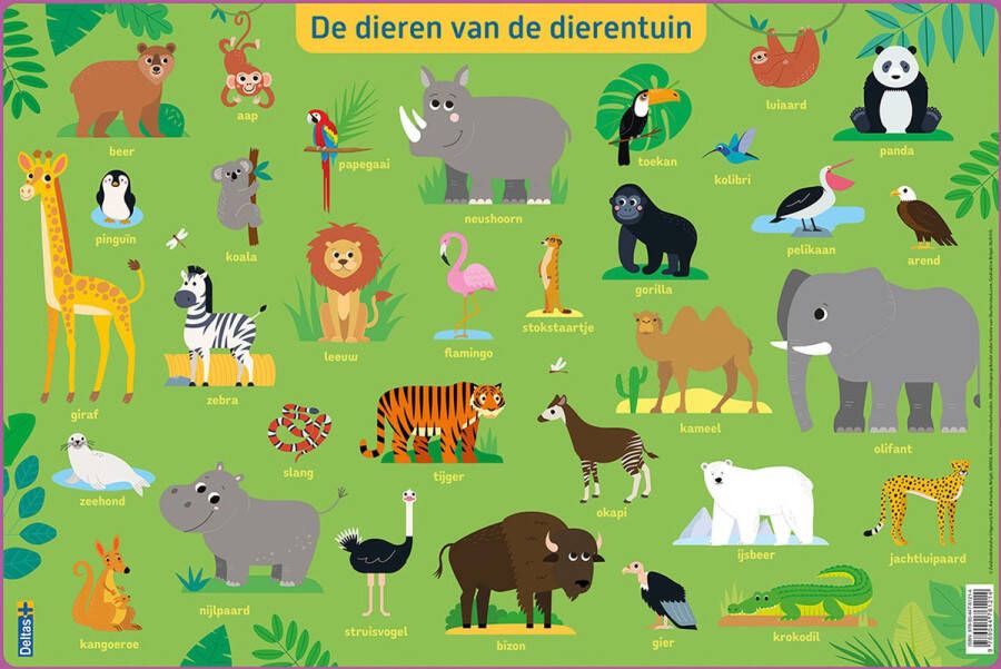 Deltas Educatieve onderleggers De dieren van de dierentuin