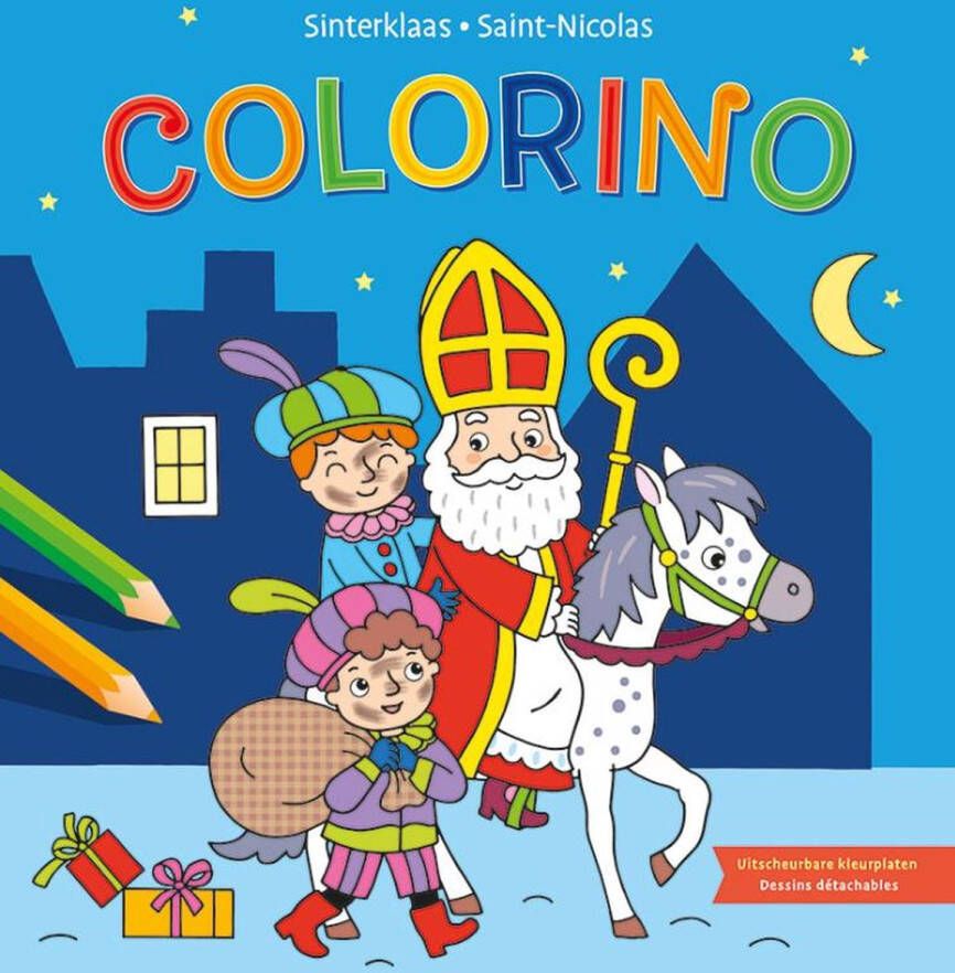 Deltas Sinterklaas kleurblok Saint-Nicolas bloc de coloriage