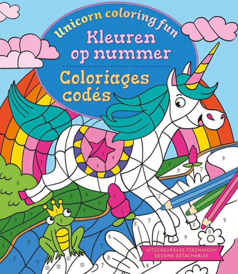 Deltas Unicorn coloring fun kleuren op nummer Unicorn coloring fun coloriages codés