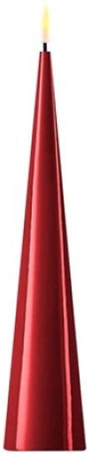 Deluxe Homeart Led Kaars Bourgogne 5 x 20 cm (1x Christmas Cone Candles) net een ECHTE kaars