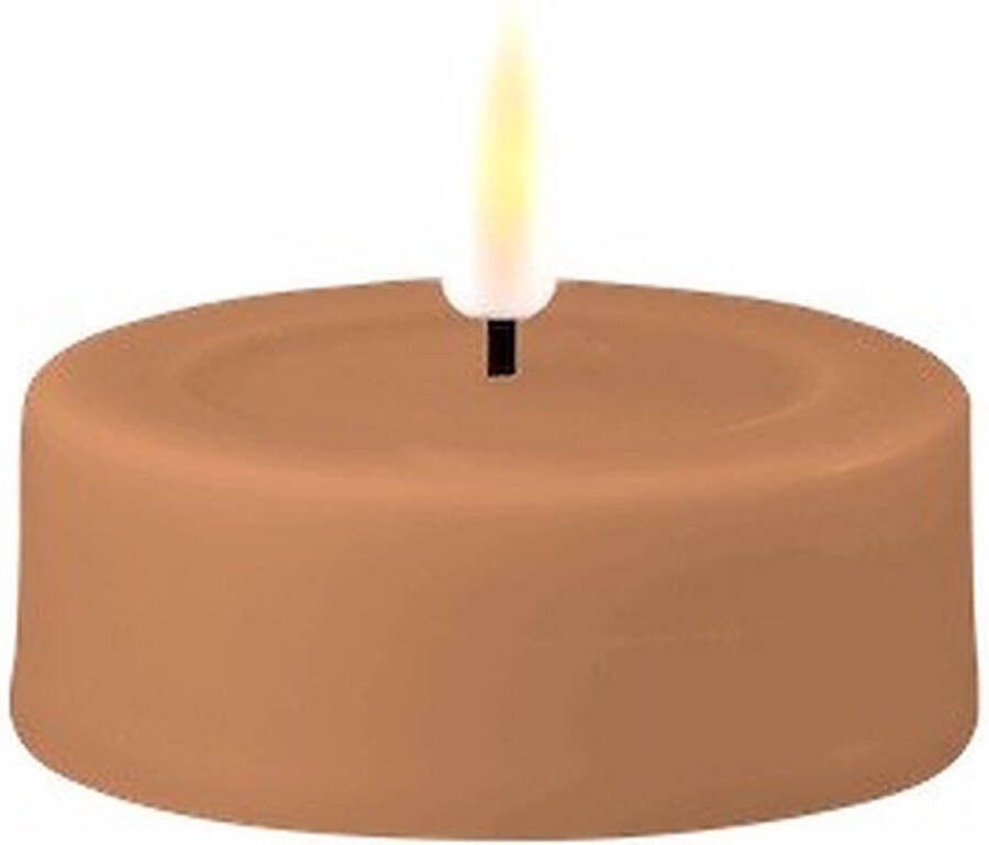Deluxe Homeart Led Kaars Caramel Ø6.1 x 2.5cm (2 Tealights Jumbo)