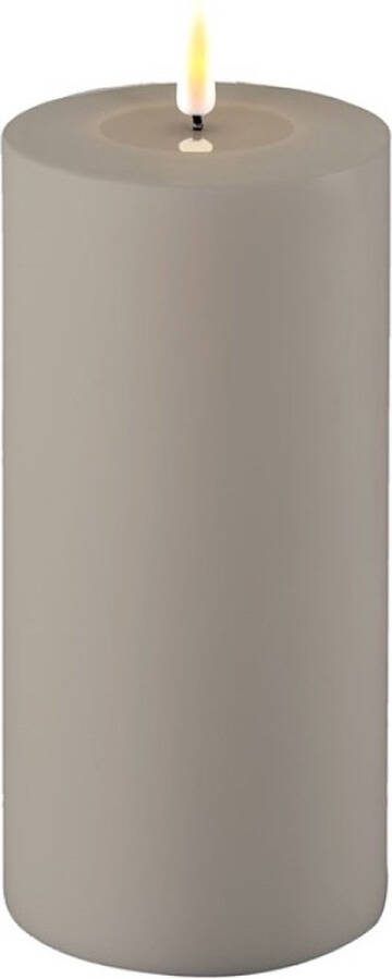 Deluxe Homeart Led Kaars OUTDOOR Grey 10 x 20 cm