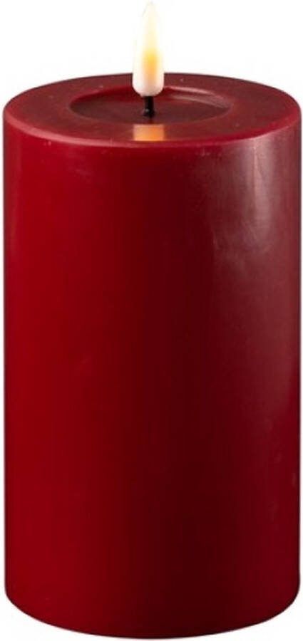 Deluxe Homeart Luxe LED kaars Bordeaux LED Candle D7 5 x 12 5 cm net een echte kaars!