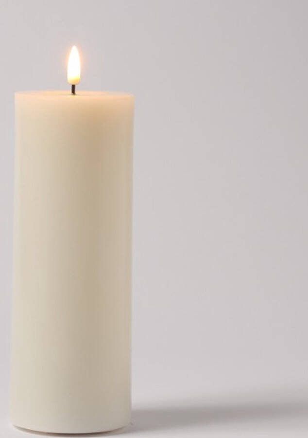 Deluxe Homeart Luxe LED kaars Crème LED Candle 7 5 x 20 cm net een echte kaars!