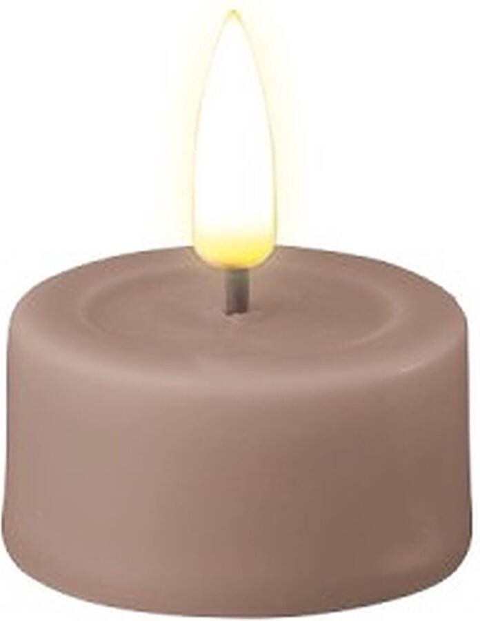 Deluxe Homeart Luxe LED kaars Rose LED Tealight Candle D4 1 x 4 5 cm (2 pcs.) net een echte kaars!