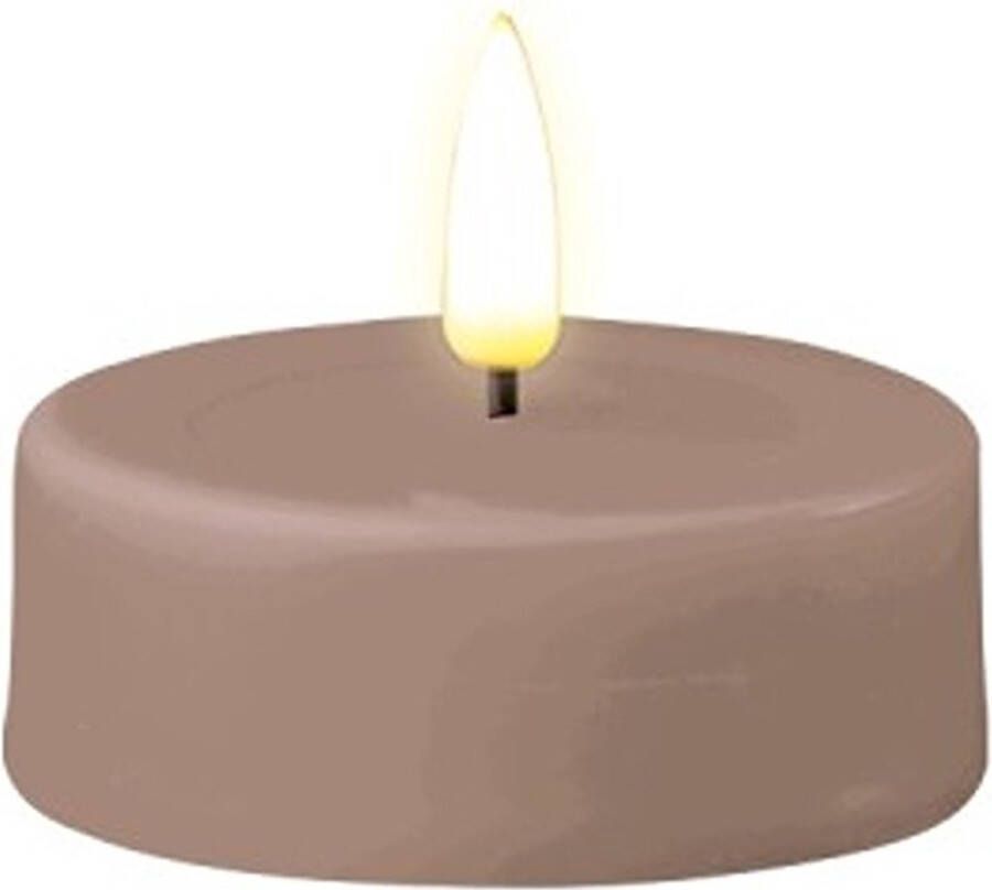 Deluxe Homeart Luxe LED kaars Rose LED Tealight Candle D6 1 x 4 5 cm (2 pcs.) net een echte kaars!