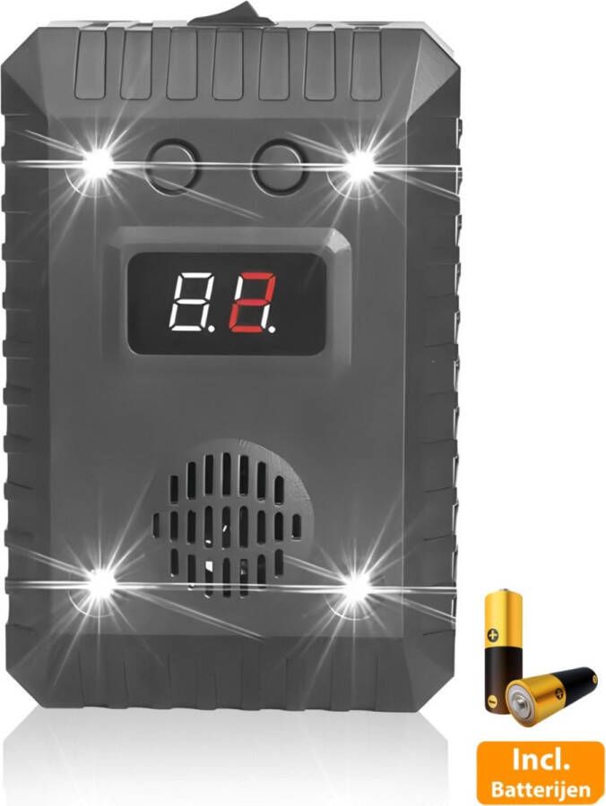 Deluxness Verjager Marterverjager Ultrasoon voor Auto Ongedierte Verjager Marters Muizen & Ratten Diervriendelijk Werkt Op 12V Accu Batterijen of Netstroom Voor Binnen of in de Auto Steenmarter verjager 1 Stuk Incl Batterijen