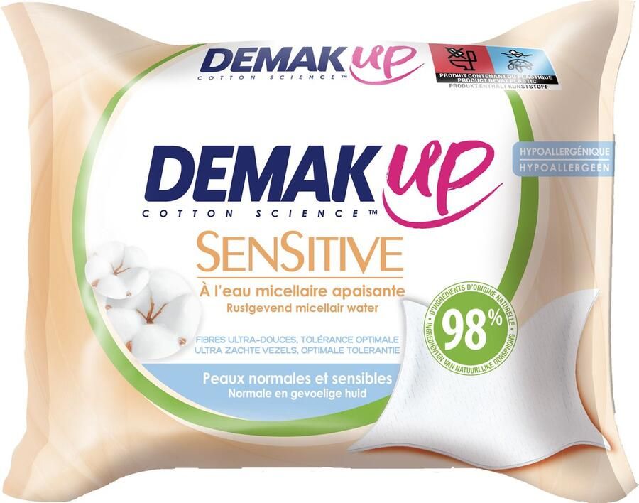 Demak'Up Sensitive Make-up Remover Micellaire Reinigingsdoekjes 6 x 23 stuks