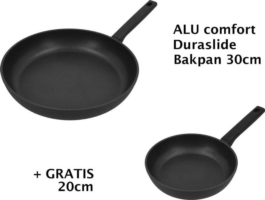 DEMEYERE Alu Comfort 3 Koekenpan Duraslide Anti Aanbak Pan Inductie Pannenset 30 cm + 20 cm
