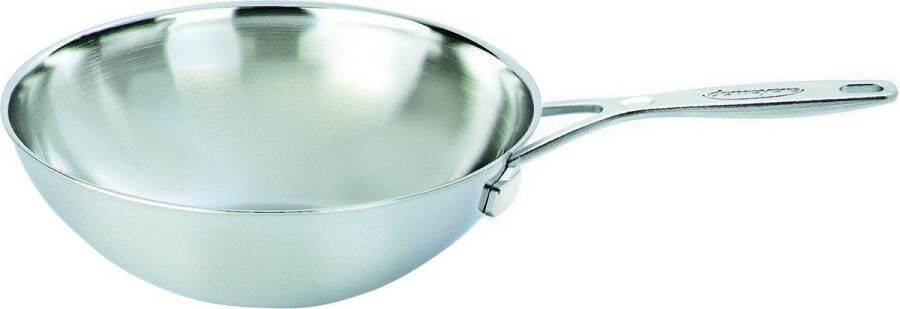 Demeyere Industry wok 30 cm vlakke bodem | Potten&Pannen | 5412191489291