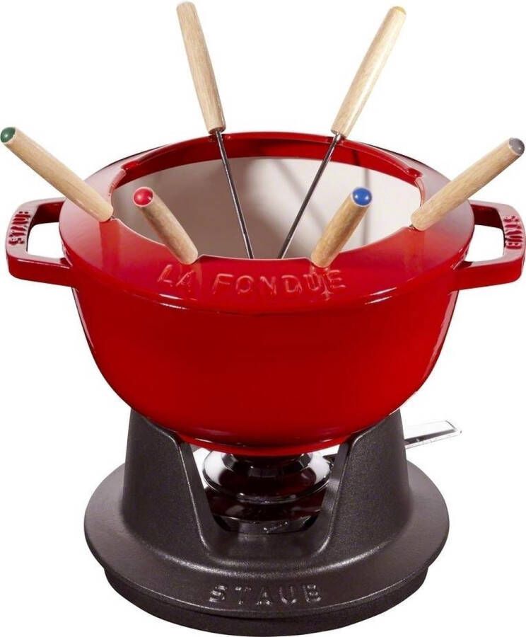 Staub Fondueset Kersenrood ø 20 cm 2.36 liter