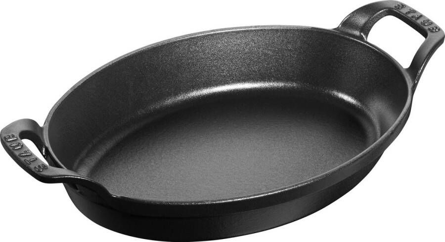 Staub Stapelbaar bord ovaal 24 cm zwart 1 l | Bestek&Servies | Keuken&Koken Keukengerei | 1302323