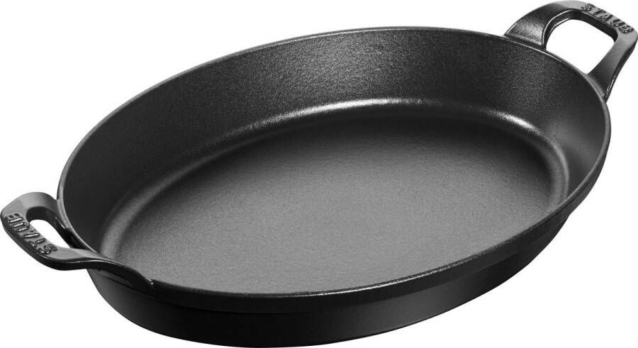 Staub Stapelbaar bord ovaal 32 cm zwart 2 l | Bestek&Servies | Keuken&Koken Keukengerei | 1303323