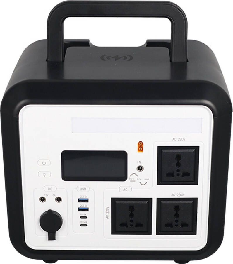 Denfone Draagbare Powerstation Powerbank 1000W Power Station 1000W-Zwart