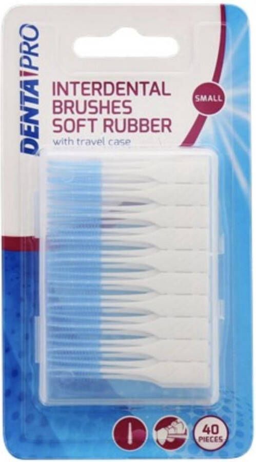 Denta Inter l Brushes Soft Rubber | Tanden Flosser | Tandenstoker | Soft Picks – 40 st met Bewaardoosje