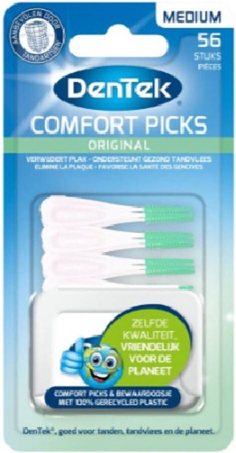 Dentek Medium Comfort picks Tandenstokers 56x