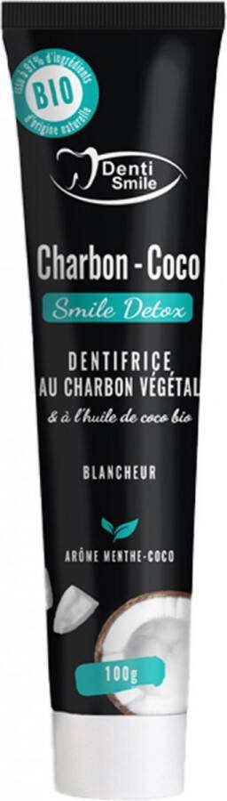Denti Smile Detox Tandpasta Kokos Houtskool 100 ml