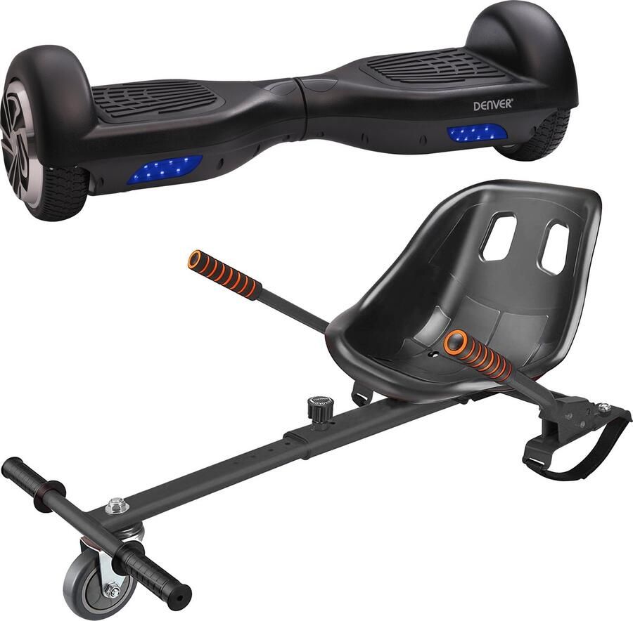Denver Hoverboard met Hoverkart 500W 12km u UL2272 Goedgekeurd 6.5 Inch Oxboard HBO6631 KAR1550