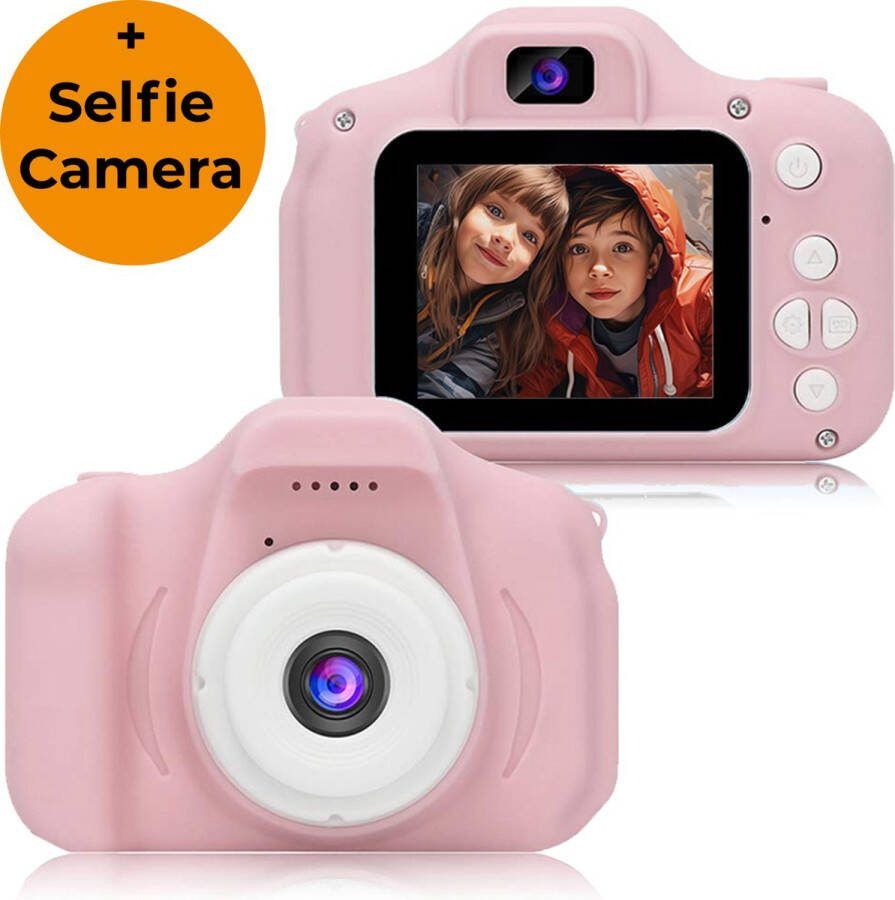 Denver Kindercamera Full HD Selfie Camera 40MP Digitale Camera Kinderen Foto en Video Kerstcadeau Spelletjes KCA1340 Roze