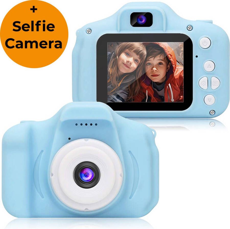 Denver Kindercamera Full HD Selfie Camera 40MP Digitale Camera Kinderen Foto en Video Kerstcadeau Spelletjes KCA1340 Blauw
