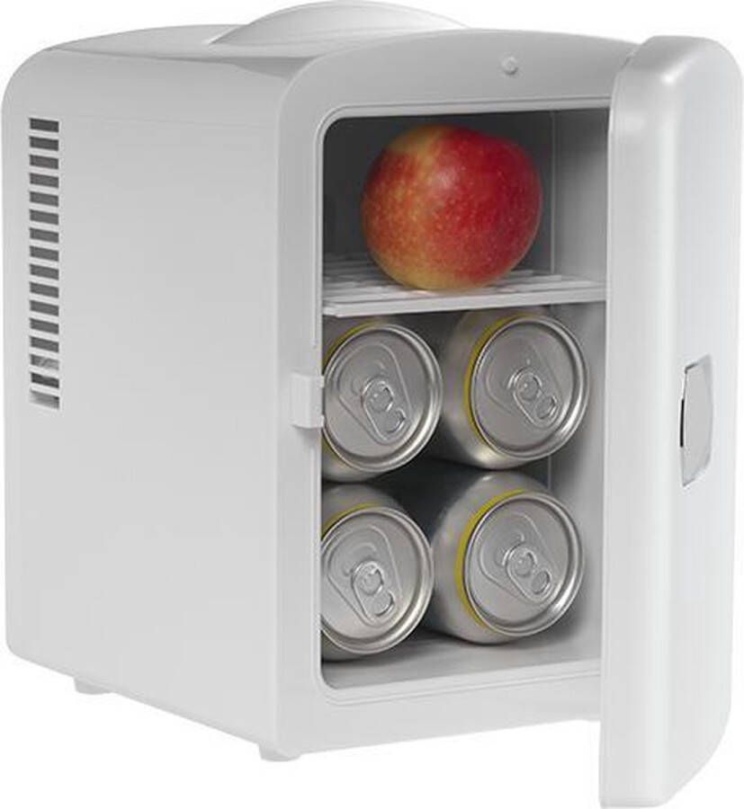 Denver Mini koelkast Kleine koelkast 4L (6 blikjes) 12V Auto Aansluiting 240V Koelen & Verwarmen MFR400 Wit
