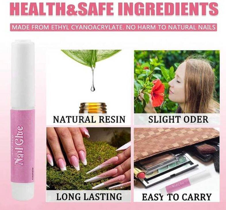 Denzel Shop Nagellijm 5 stuks Lijm nagels Lijm kunstnagels Lijm tips Nagellijm voor nepnagels Nagellijm voor tips Nagellijm voor kunstnagel Nagellijm steentjes Tiplijm Nail glue tips Nageltips Tip lijm kunstnagels