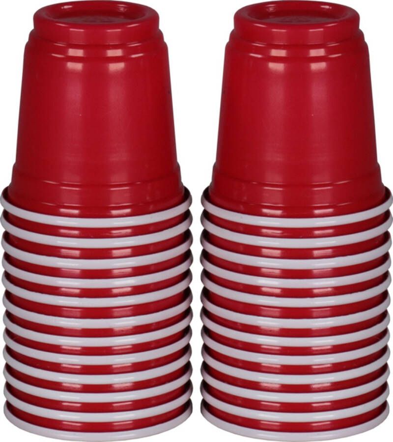 Depa Red cup shotglas PP reusable 60ml 2oz rood (48 stuks)