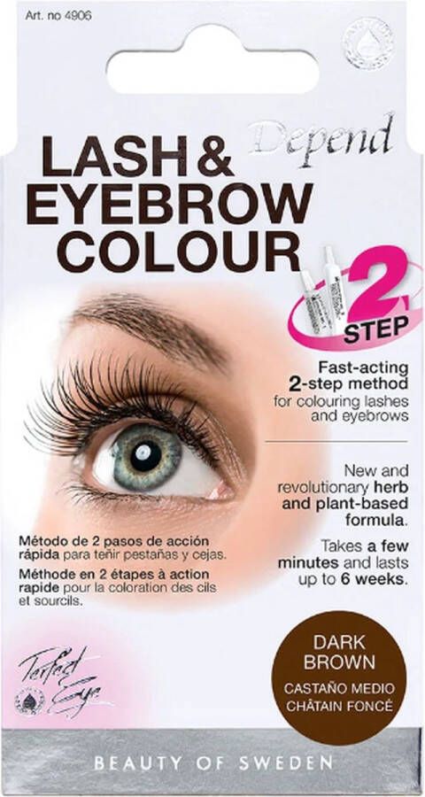 Depend Lash & Eyebrow wimper en wenkbrauw Verf dark brown