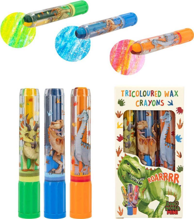 Depesche Dino World mini dino tricolor waskrijt