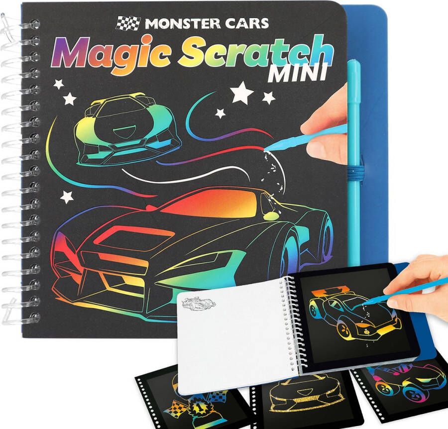 Depesche Monster Cars mini magic scratch boek