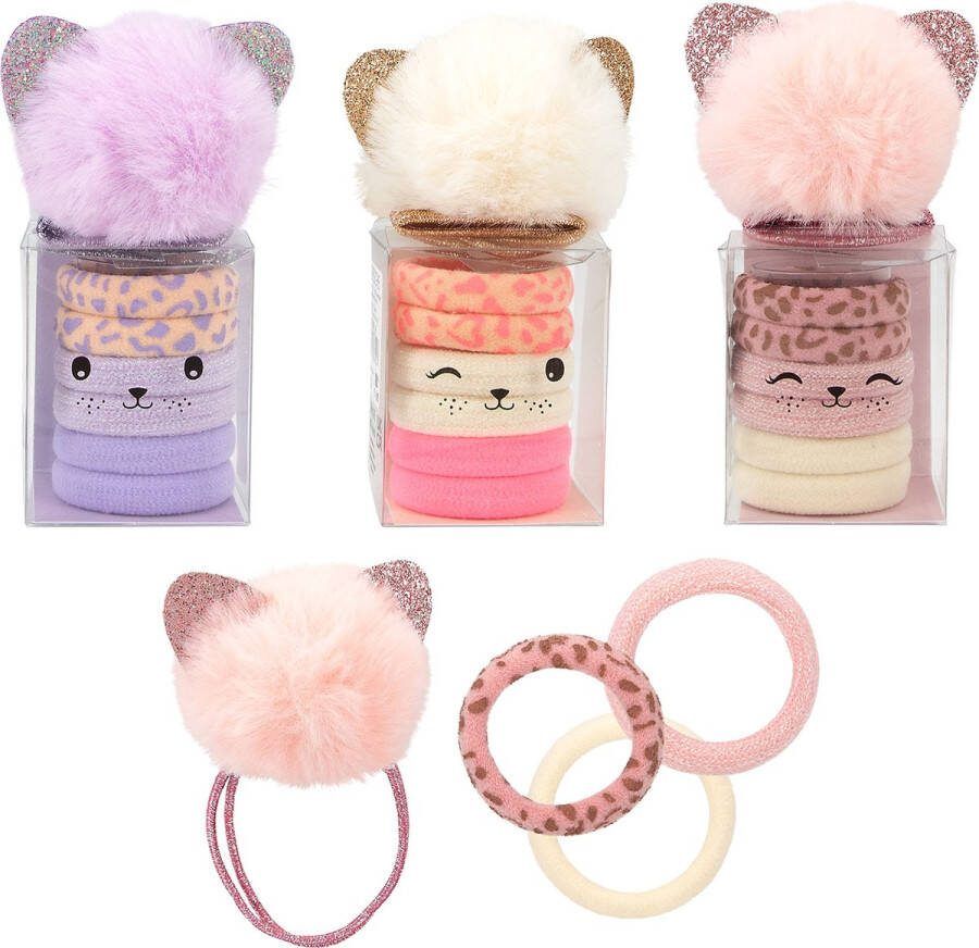 Depesche Princess Mimi haarelastiekjes kat 1 set van 6 elastiekjes