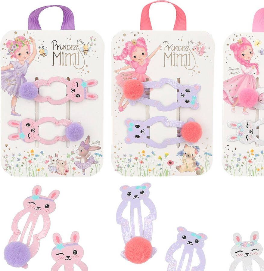 Depesche Princess Mimi haarspeldjes met pompon 1 set