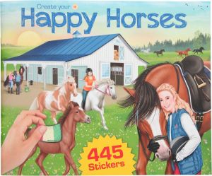 Depesche Stickerboek Happy Horses 25 X 30 Cm 445 Stuks