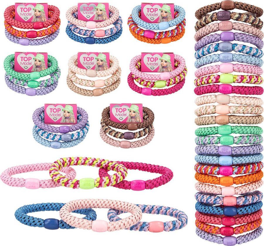 Depesche TOPModel haarelastiekjes JOY per set van 3 stuks